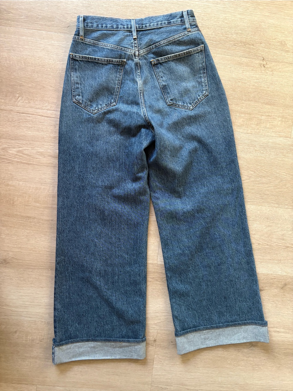 AGOLDE Dame High-Rise Wide-Leg Cuffed Jeans - Picture 6 of 9
